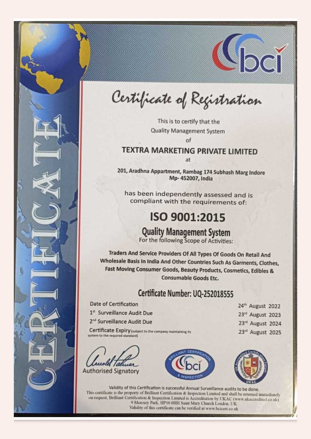 ISO Certificate