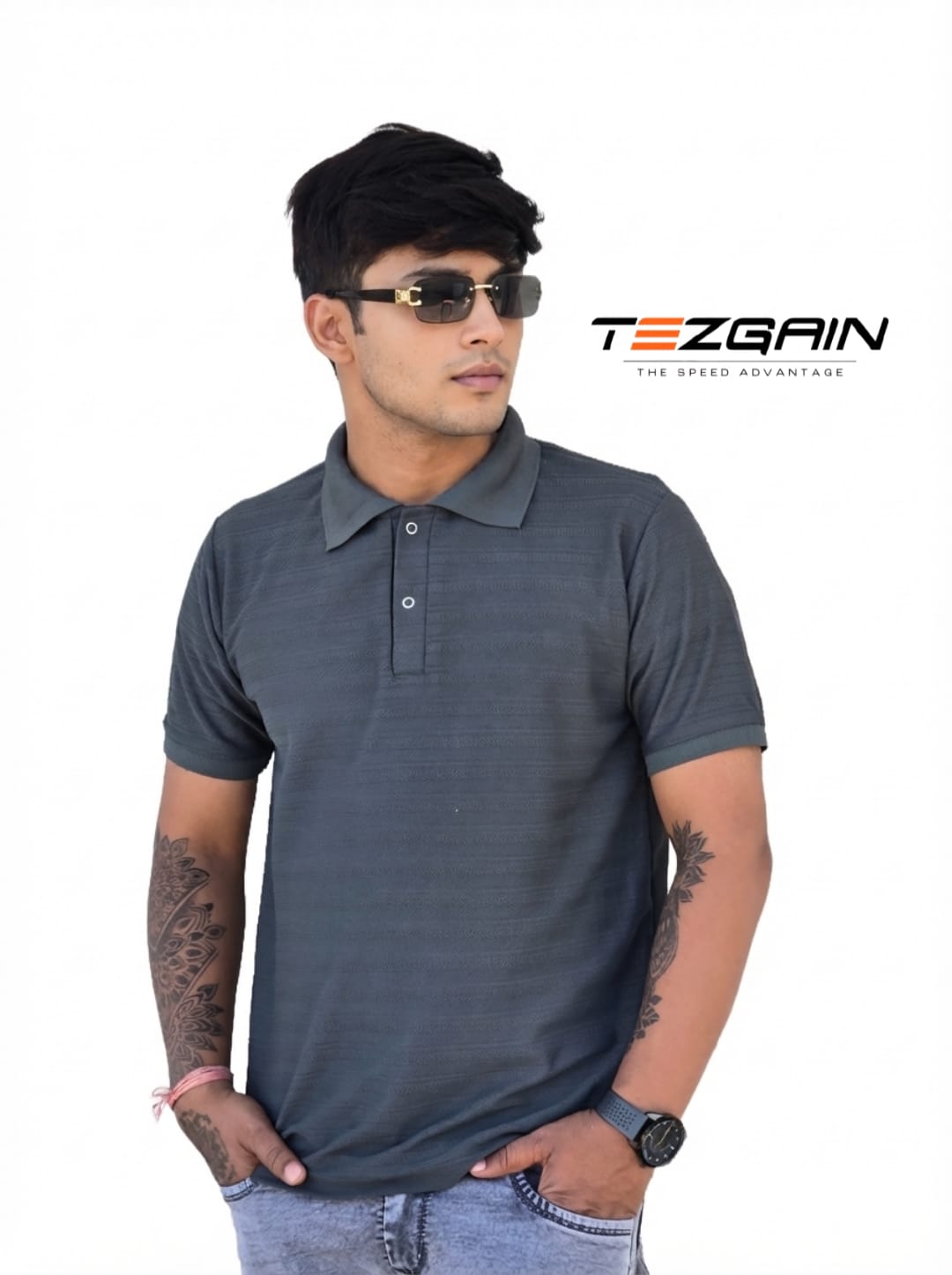 Man's Polo tshirt- gray