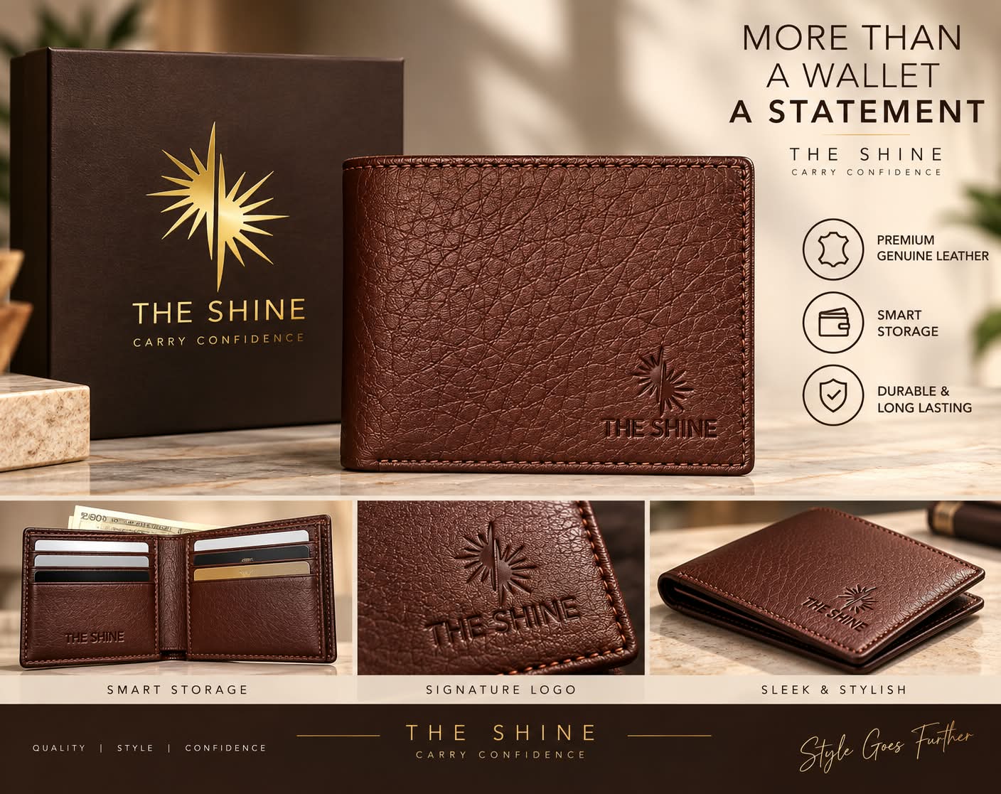 THE SHINE -BROWN WALLET