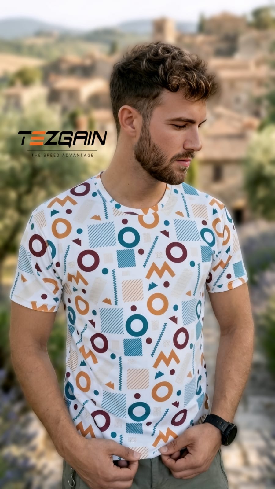 Tezgain round nack printed tshirt -103