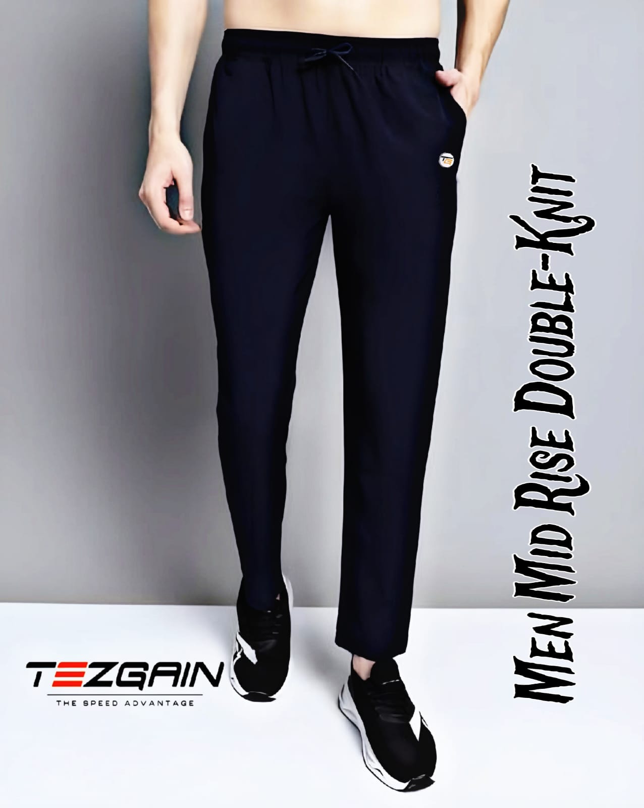 Tazgain men track pants- navy blue 