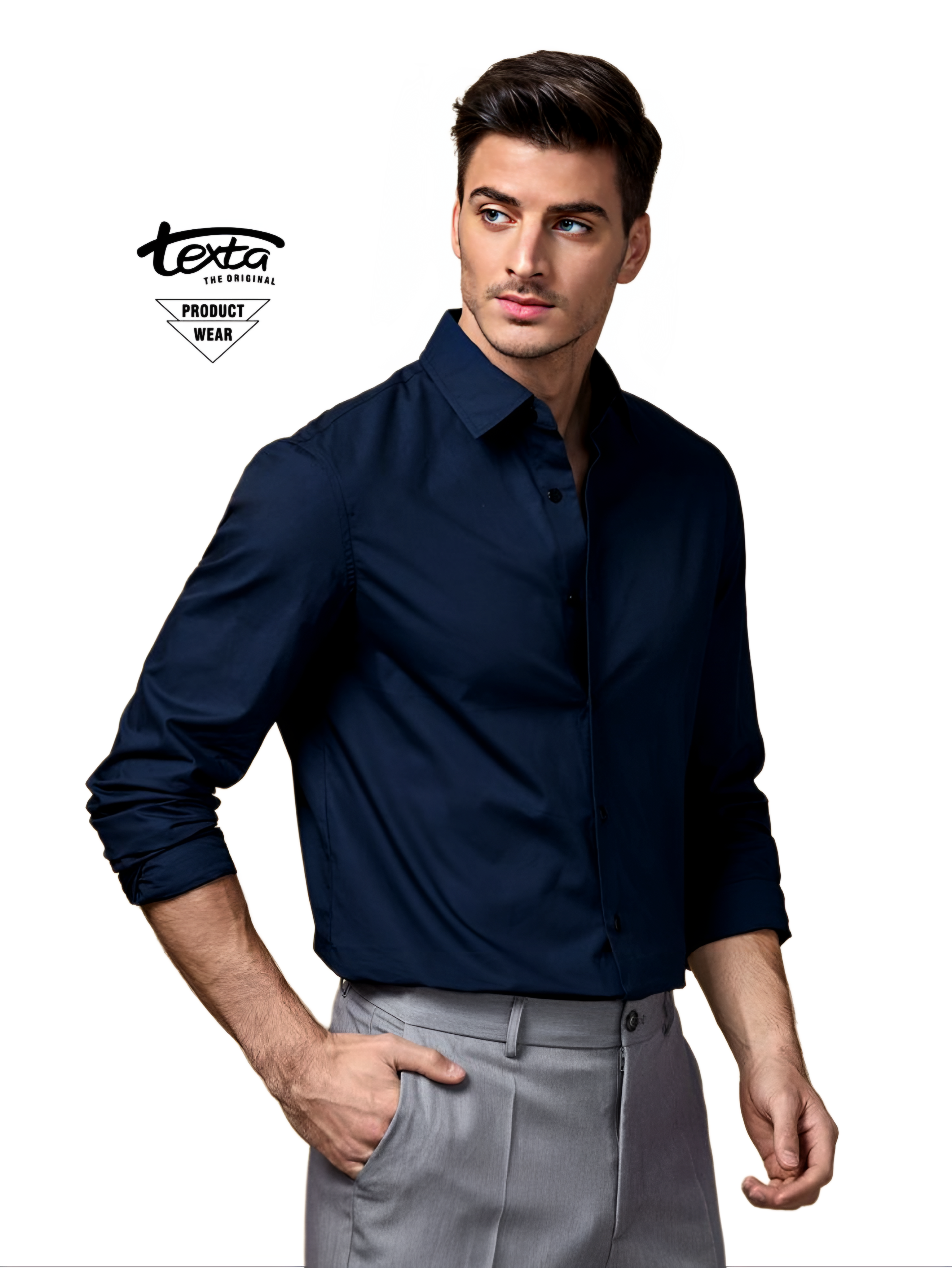 Classic formal shirt-navy blue