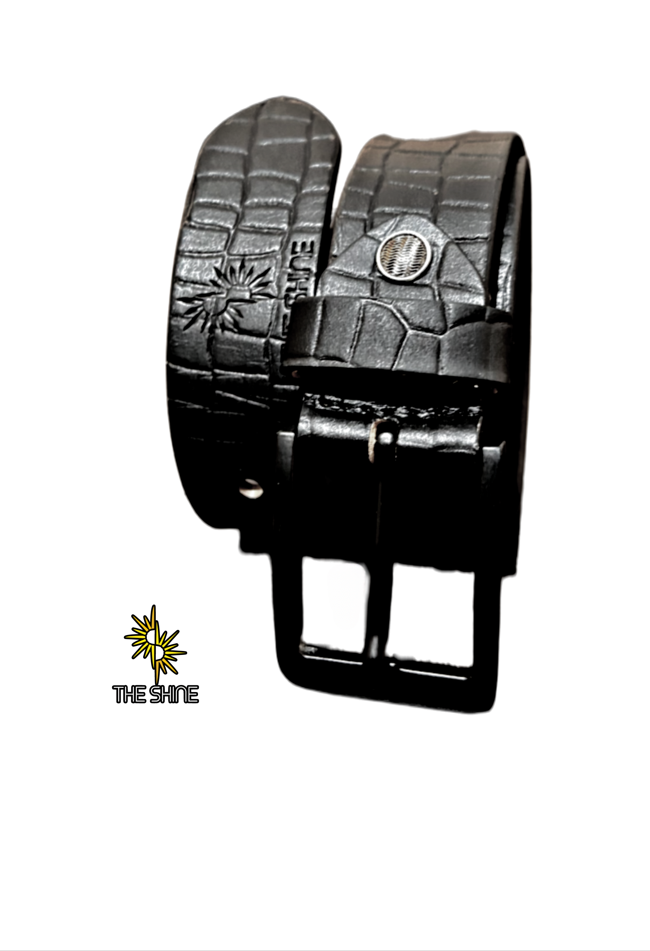The shine-leather belt for men