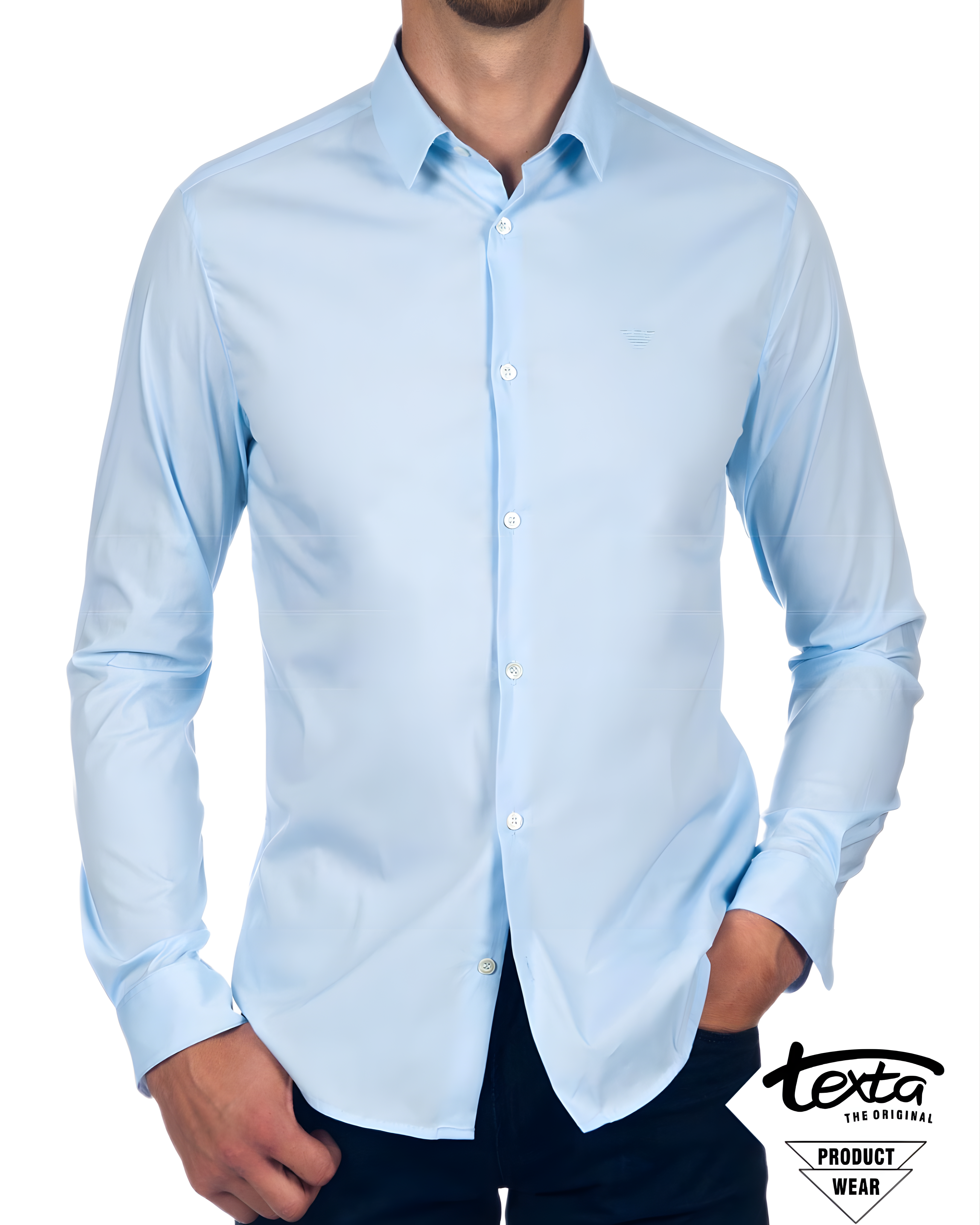 Classic formal shirt -aqua sky blue